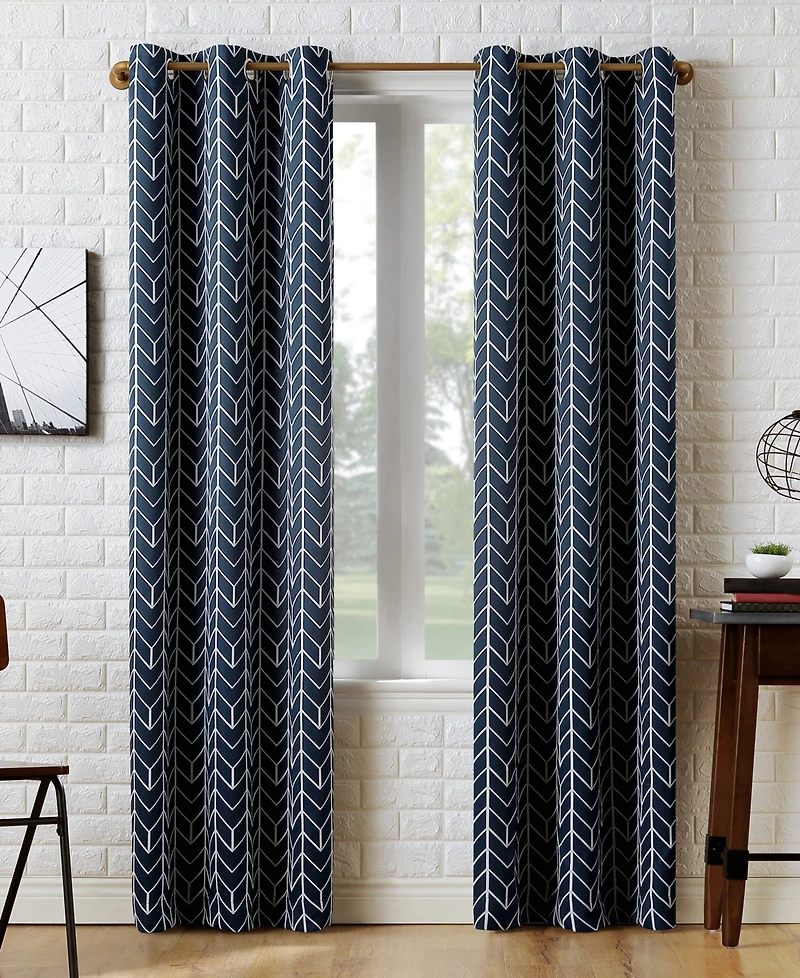 Kenwood Chevron Blackout Grommet Curtain Panel