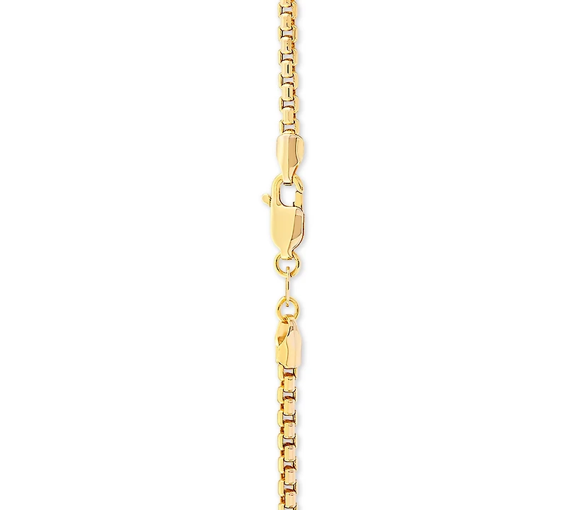 Box Link 22" Chain Necklace in 14k Gold