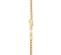 Box Link 22" Chain Necklace in 14k Gold