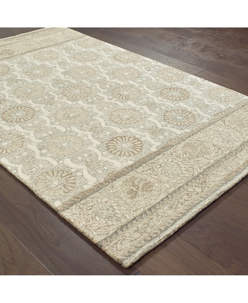 Oriental Weavers Craft 93002 Ash/Sand 2'6" x 8' Runner Area Rug
