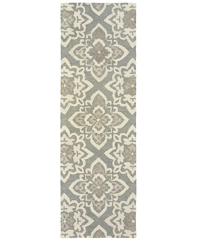 Oriental Weavers Craft 93004 Gray/Sand 2'6" x 8' Runner Area Rug