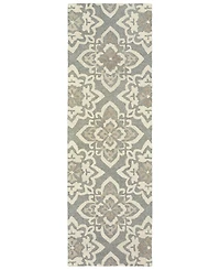 Oriental Weavers Craft 93004 Gray/Sand 2'6" x 8' Runner Area Rug