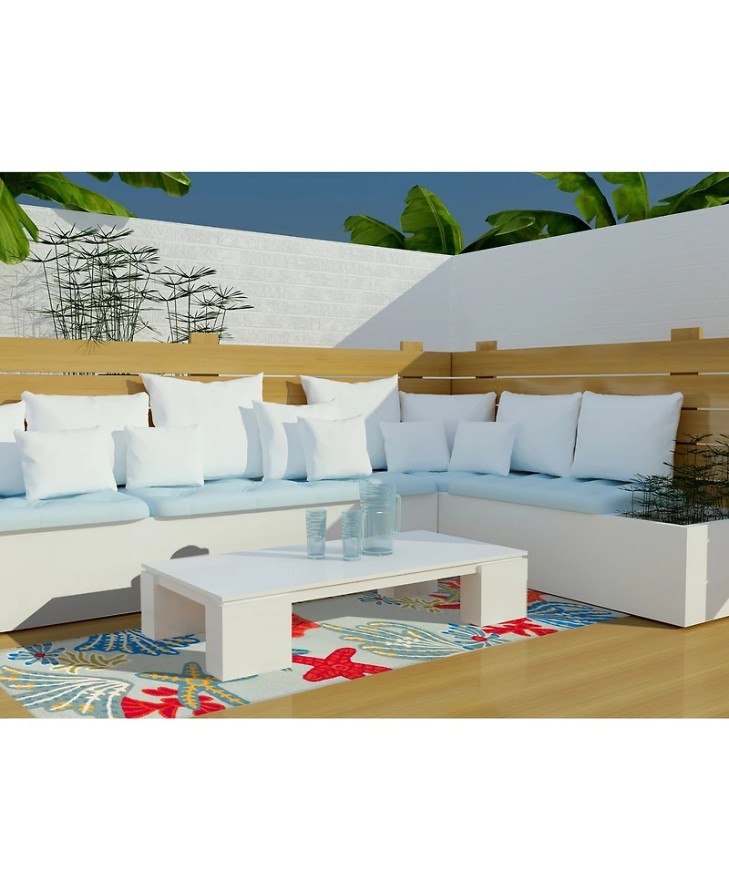 Liora Manne' Ravella 2256 Ocean Scene Blue 2' x 5' Indoor/Outdoor Area Rug