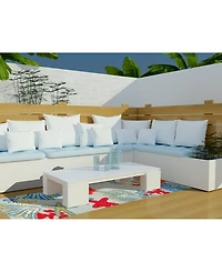 Liora Manne' Ravella 2256 Ocean Scene Blue 2' x 5' Indoor/Outdoor Area Rug