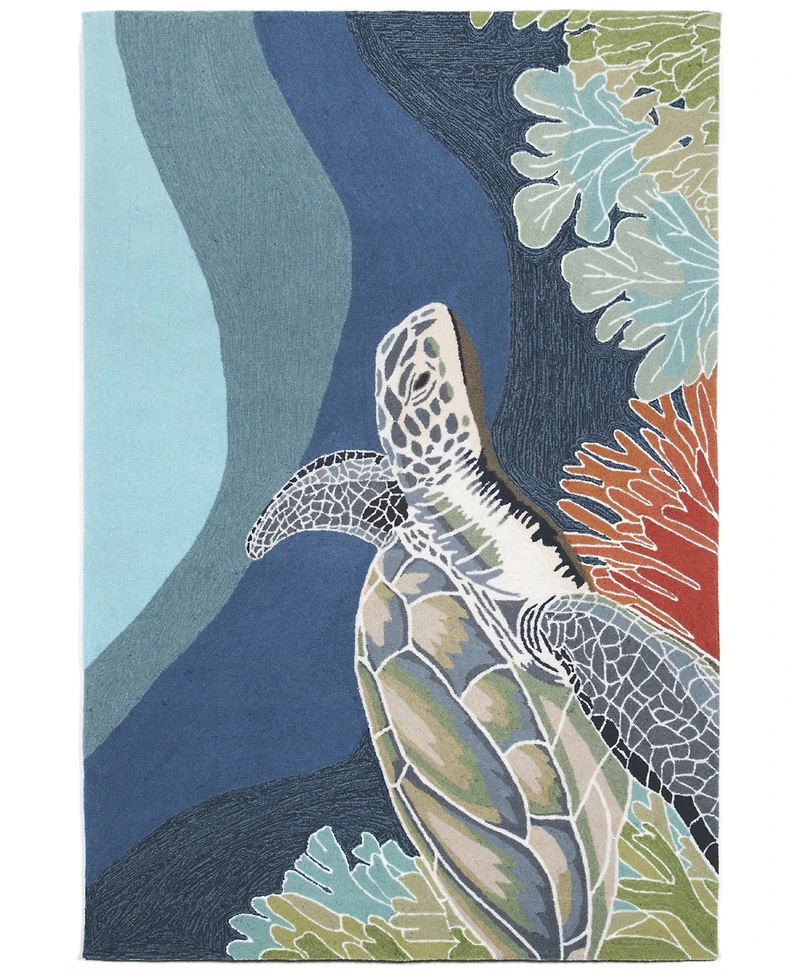 Liora Manne' Ravella 2257 Akumal Blue 2' x 3' Indoor/Outdoor Area Rug