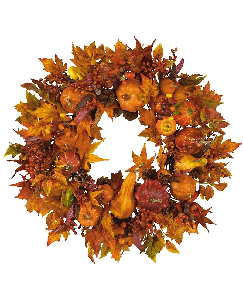 Nearly Natural 28" Harvest Wreath