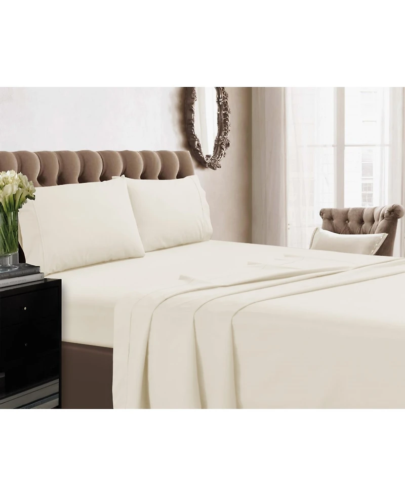 Tribeca Living 350 Thread Count Cotton Percale Extra Deep Pocket Sheet Set