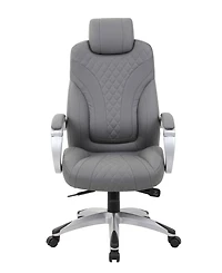 Boss Office Products Hinged Arm Executive Chair With Synchro-Tilt