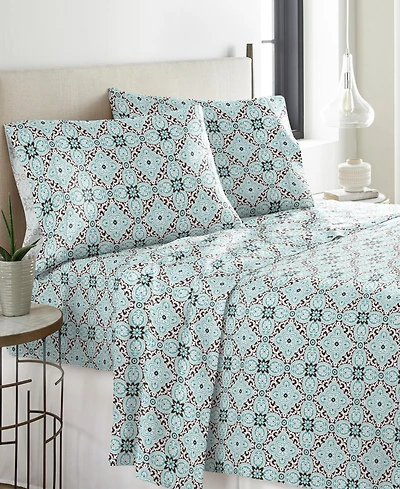 Pointehaven Ankara Heavy Weight Cotton Flannel Sheet Set, Twin