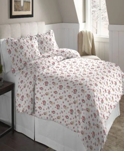 Pointehaven Penquin Superior Weight Cotton Flannel Duvet Cover Set