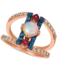 Le Vian Multi-Gemstone (7/8 ct. t.w.) & Nude Diamonds (1/3 ct. t.w.) Statement Ring in 14k Rose Gold