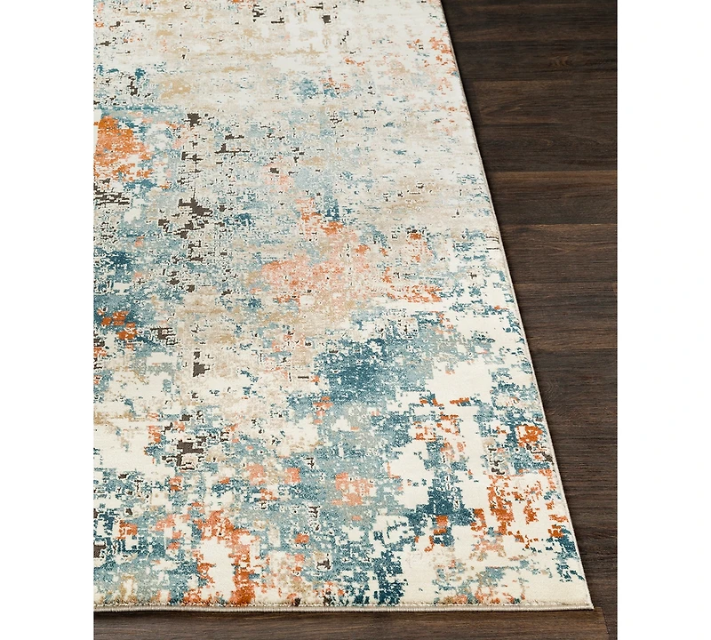 Livabliss Pune Pun-2302 Teal 2'7" x 10'3" Runner Area Rug