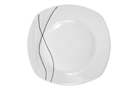 Lorren Home Trends Porcelain 20 Piece Square Dinnerware Set Service for 4