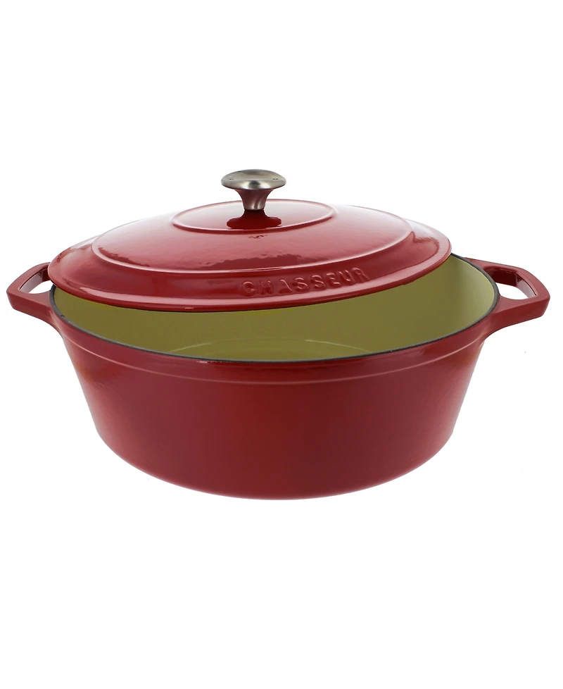 Chasseur French Enameled Cast Iron 7.25 Qt. Oval Dutch Oven