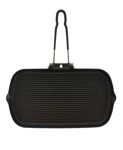 Chasseur French Cast Iron 14" Rectangle Grill With Folding Handle