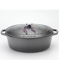 Chasseur French Enameled Cast Iron 6 Qt. Oval Dutch Oven