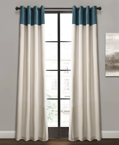 Milo Colorblock Linen 52" x 84" Curtain Set