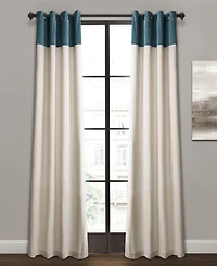 Milo Colorblock Linen 52" x 84" Curtain Set