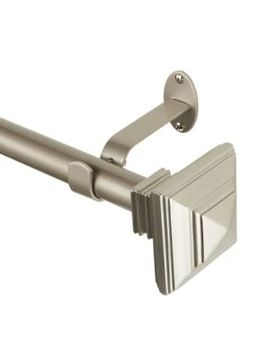 Florence Single Curtain Rods With Stacked Square Finials