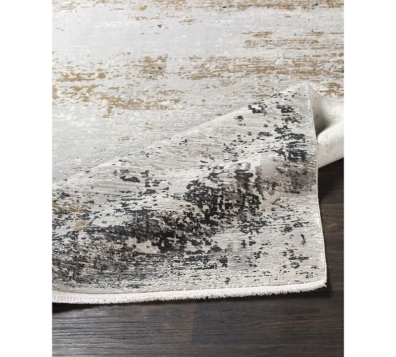 Surya Solar Sor-2302 Medium Gray 3' x 9'10" Runner Area Rug