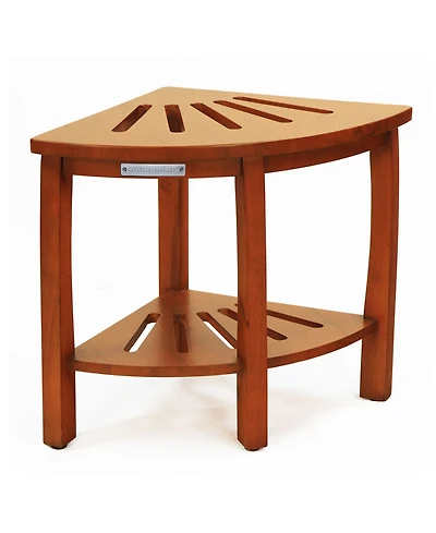 Oceanstar Corner Spa Shower Bench Seat with Storage Shelf