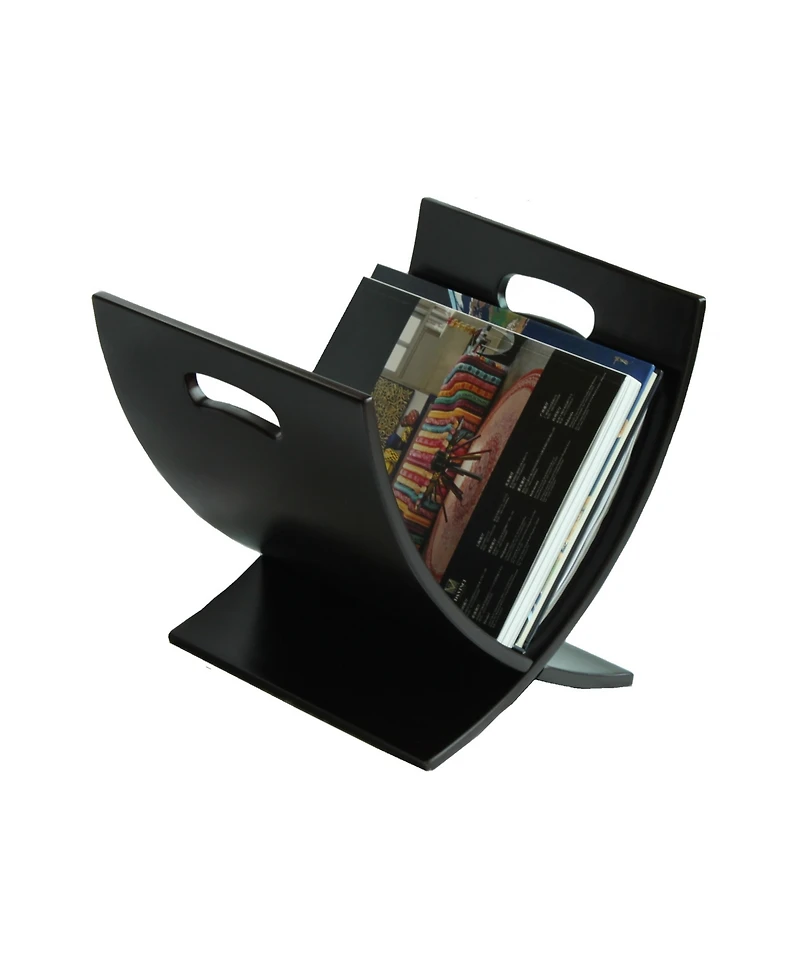 Oceanstar Contemporary Wooden Magazine Rack