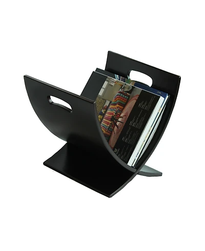 Oceanstar Contemporary Wooden Magazine Rack