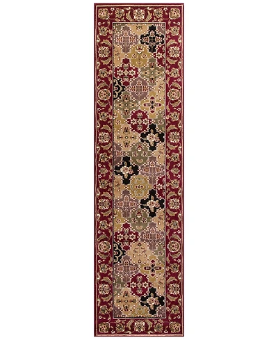 Kas Cambridge Panel 7325 Red 2'2" x 7'11" Runner Area Rug