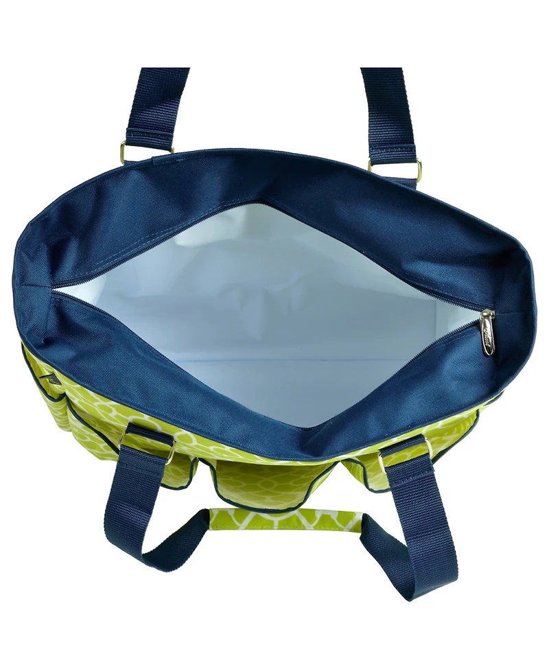 Picnic at Ascot Large Insulated Six Pocket Travel Bag-Zip Top - Leak Proof Lining