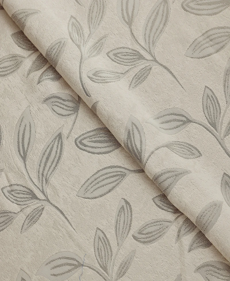 Superior Leaves Textured Blackout Curtain Set of 2, 52" x 63"