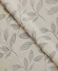 Superior Leaves Textured Blackout Curtain Set of 2, 52" x 63"