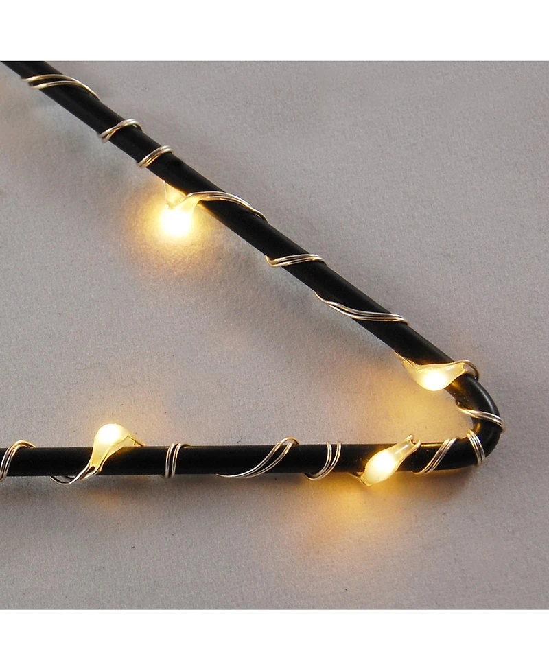 Lumabase Set of 2 Star Motif with Mini Led String Lights