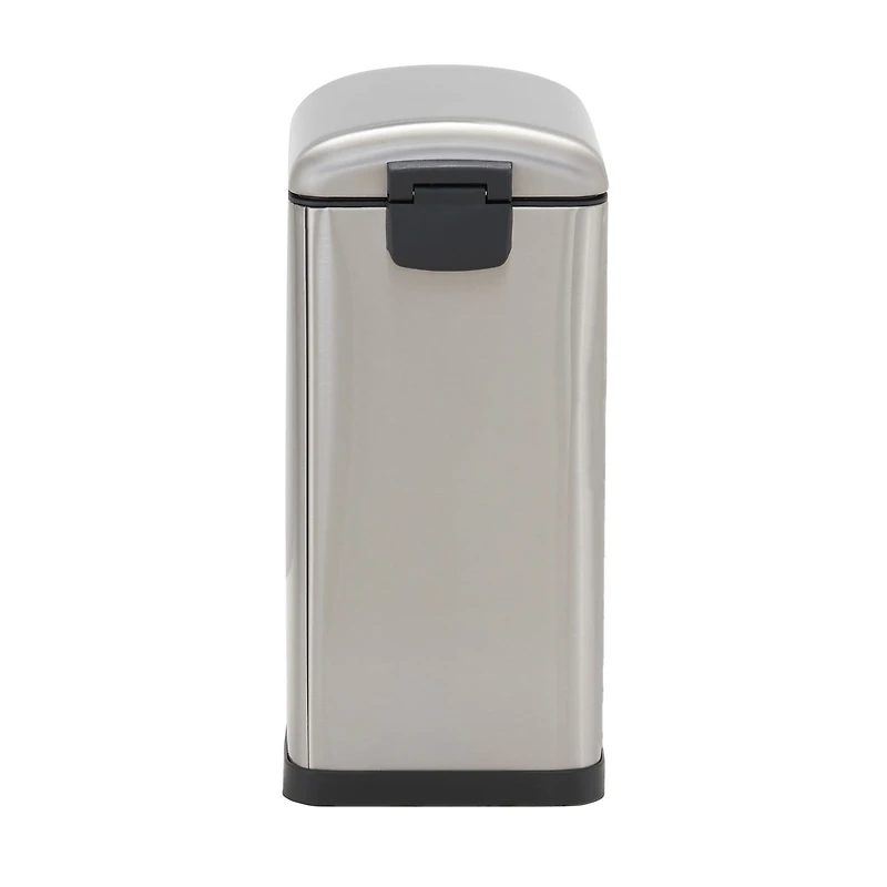 Household Essentials Stainless Steel 10L Tuscany Narrow Trash Bin