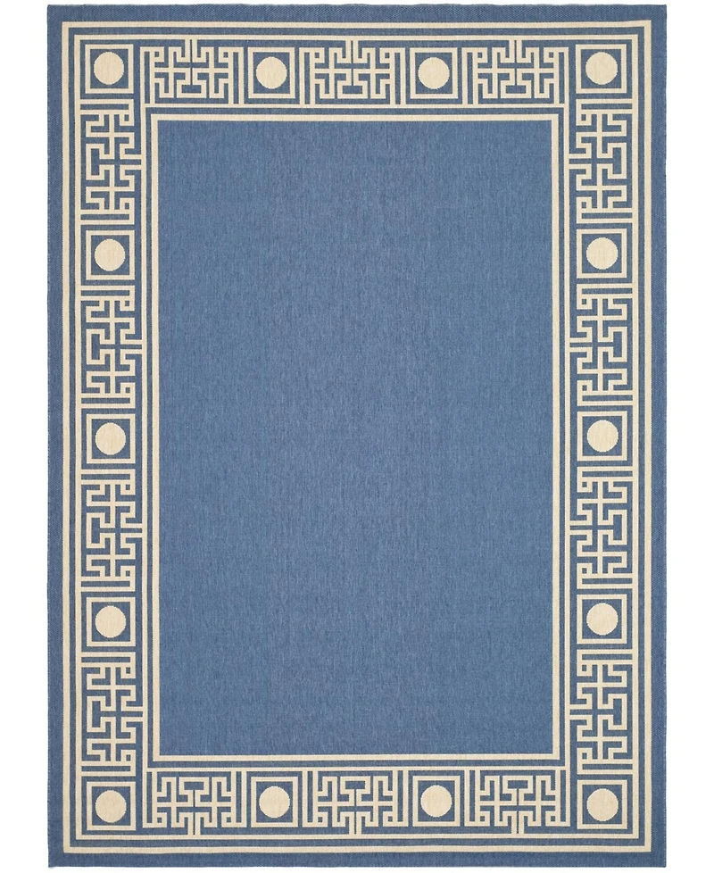 Safavieh Courtyard CY5143 Blue and Beige 8' x 11' Sisal Weave Outdoor Area Rug