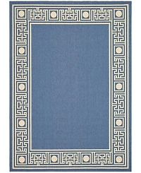 Safavieh Courtyard CY5143 Blue and Beige 8' x 11' Sisal Weave Outdoor Area Rug