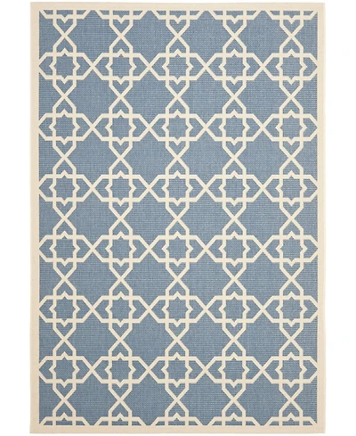 Safavieh Courtyard CY6032 Blue and Beige 5'3" x 7'7" Sisal Weave Outdoor Area Rug