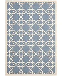 Safavieh Courtyard CY6032 Blue and Beige 5'3" x 7'7" Sisal Weave Outdoor Area Rug