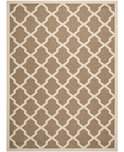 Safavieh Courtyard CY6903 Brown and Bone 8' x 11' Outdoor Area Rug