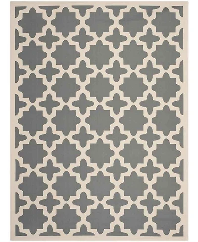 Safavieh Courtyard CY6913 Anthracite and Beige 8' x 11' Sisal Weave Outdoor Area Rug