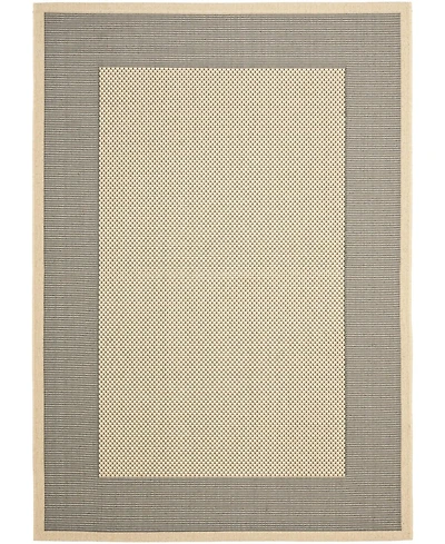 Safavieh Courtyard CY7987 Gray and Cream 5'3" x 7'7" Sisal Weave Outdoor Area Rug