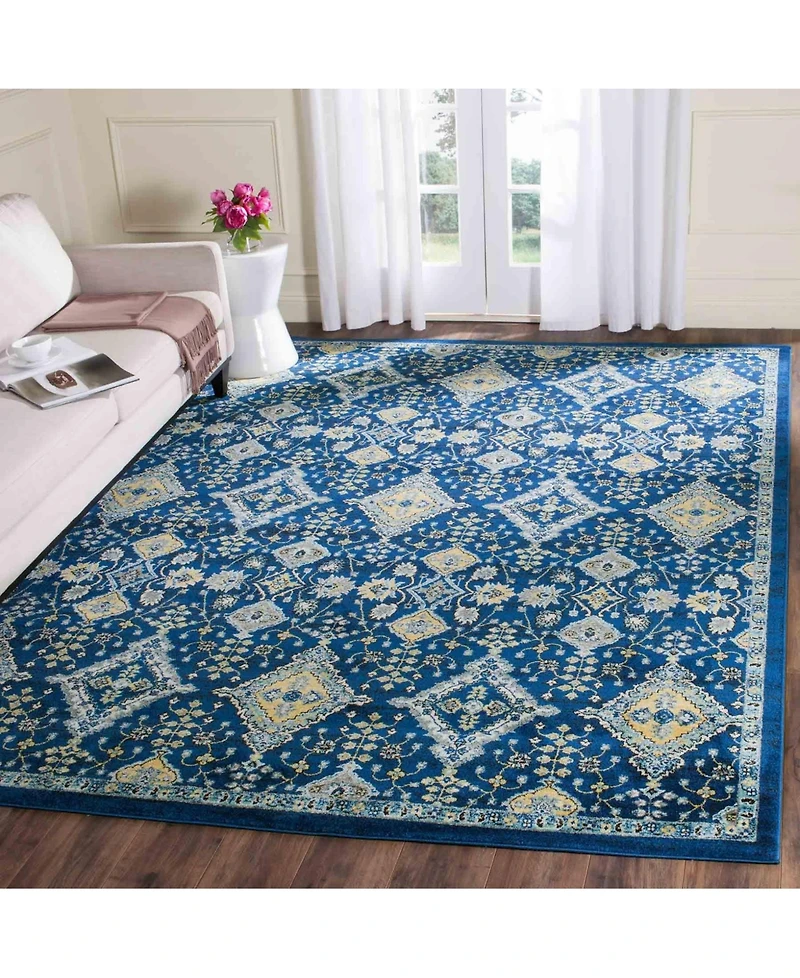 Safavieh Evoke EVK224 Royal and Ivory 8' x 10' Area Rug