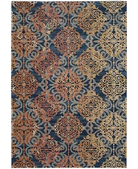 Safavieh Evoke EVK230 Blue and Orange 5'1" x 7'6" Area Rug