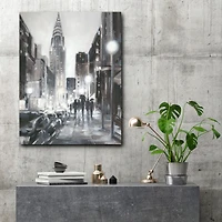 Courtside Market Illuminated Streets Ii Gallery-Wrapped Canvas Wall Art - 18" x 24"