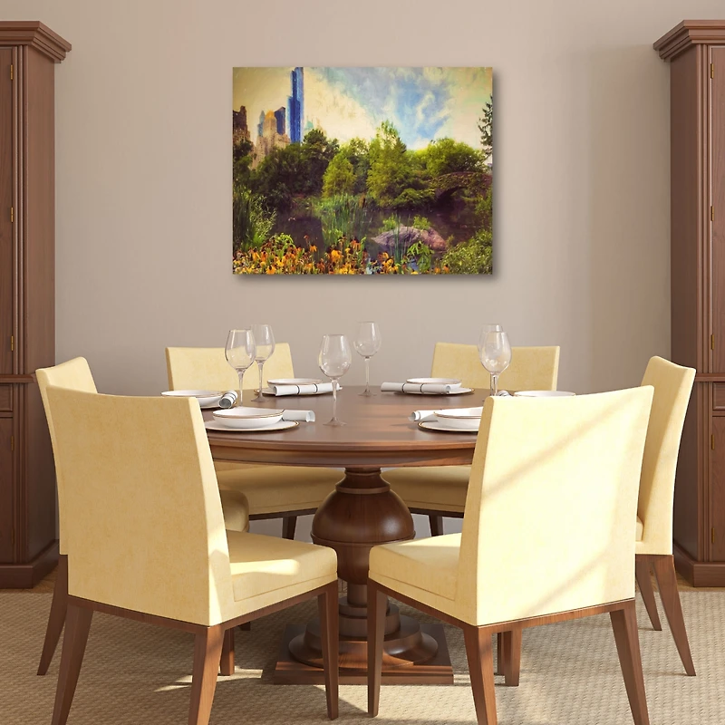 Courtside Market Central Park Painted Gallery-Wrapped Canvas Wall Art - 16" x 20"