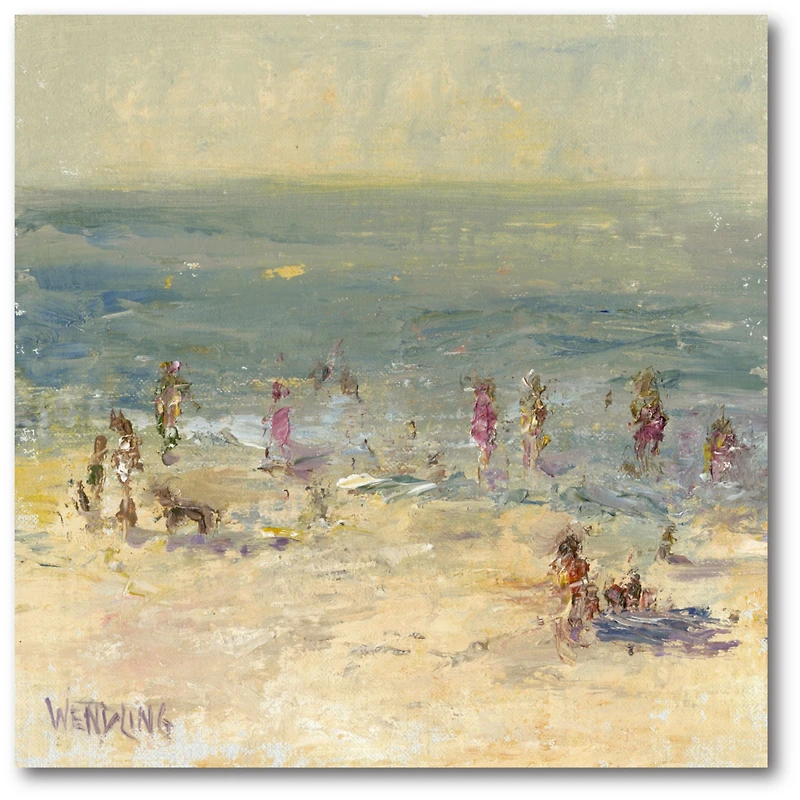 Courtside Market Sandy Beach Gallery-Wrapped Canvas Wall Art - 30" x 30"