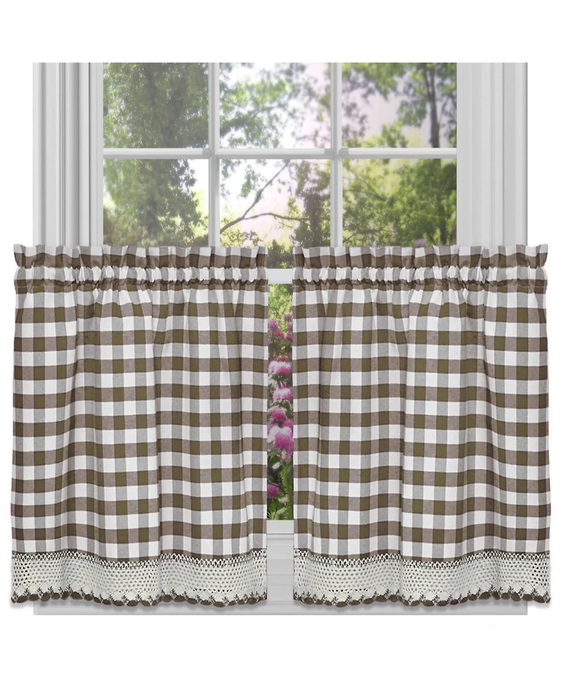 Achim Buffalo Check Window Tier Pair