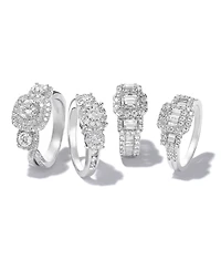 Diamond Baguette Engagement Ring (3/4 ct. t.w.) in 14k White Gold