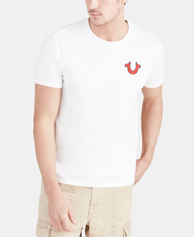 True Religion Men's Buddha Logo Crewneck Short Sleeve T-shirt