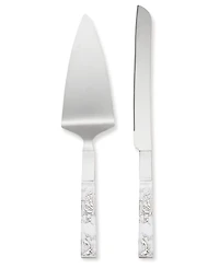 Lenox Silver Peony Cake Knife & Server