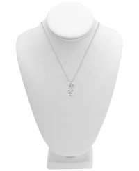 Diamond Double Heart 18" Pendant Necklace (1/10 ct. t.w.) in Sterling Silver